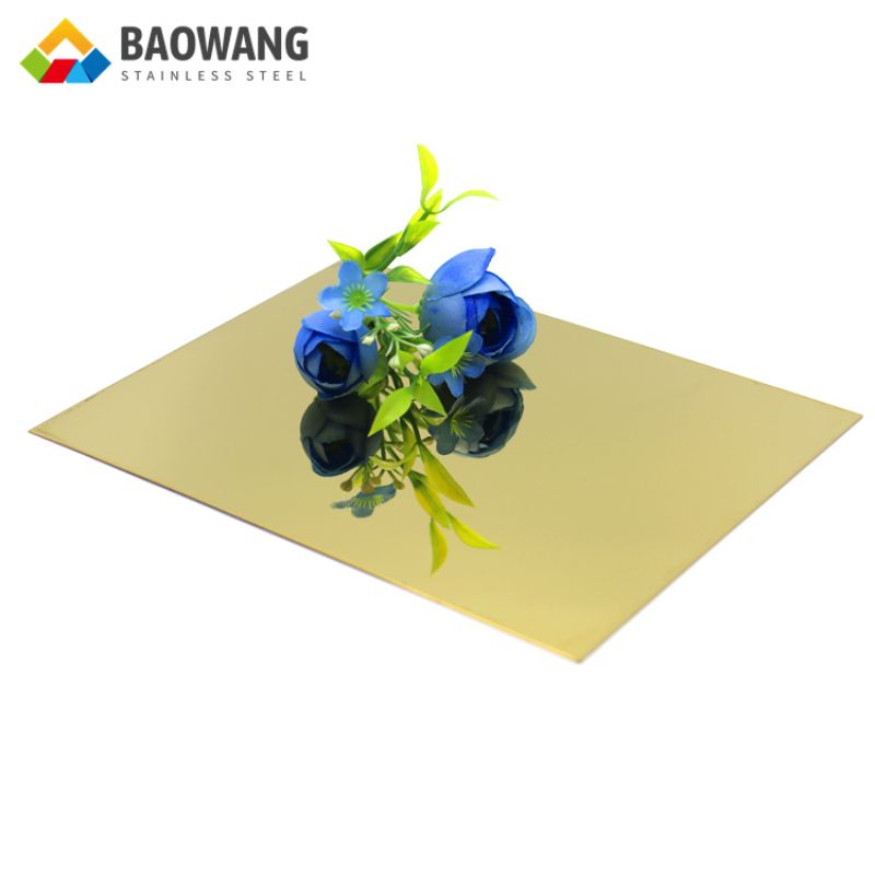Decoration Stainless Steel Sheet Golden Mirror Finish