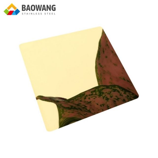 Gold Mirror Decorative Stainless Steel Sheet 304/316L
