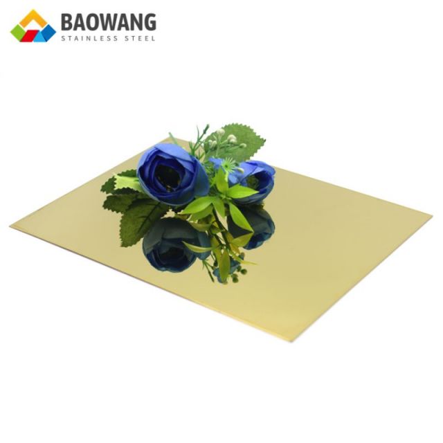 Gold Mirror Decorative Stainless Steel Sheet 304/316L
